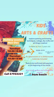 Kids Arts & Crafts Holiday Sessions