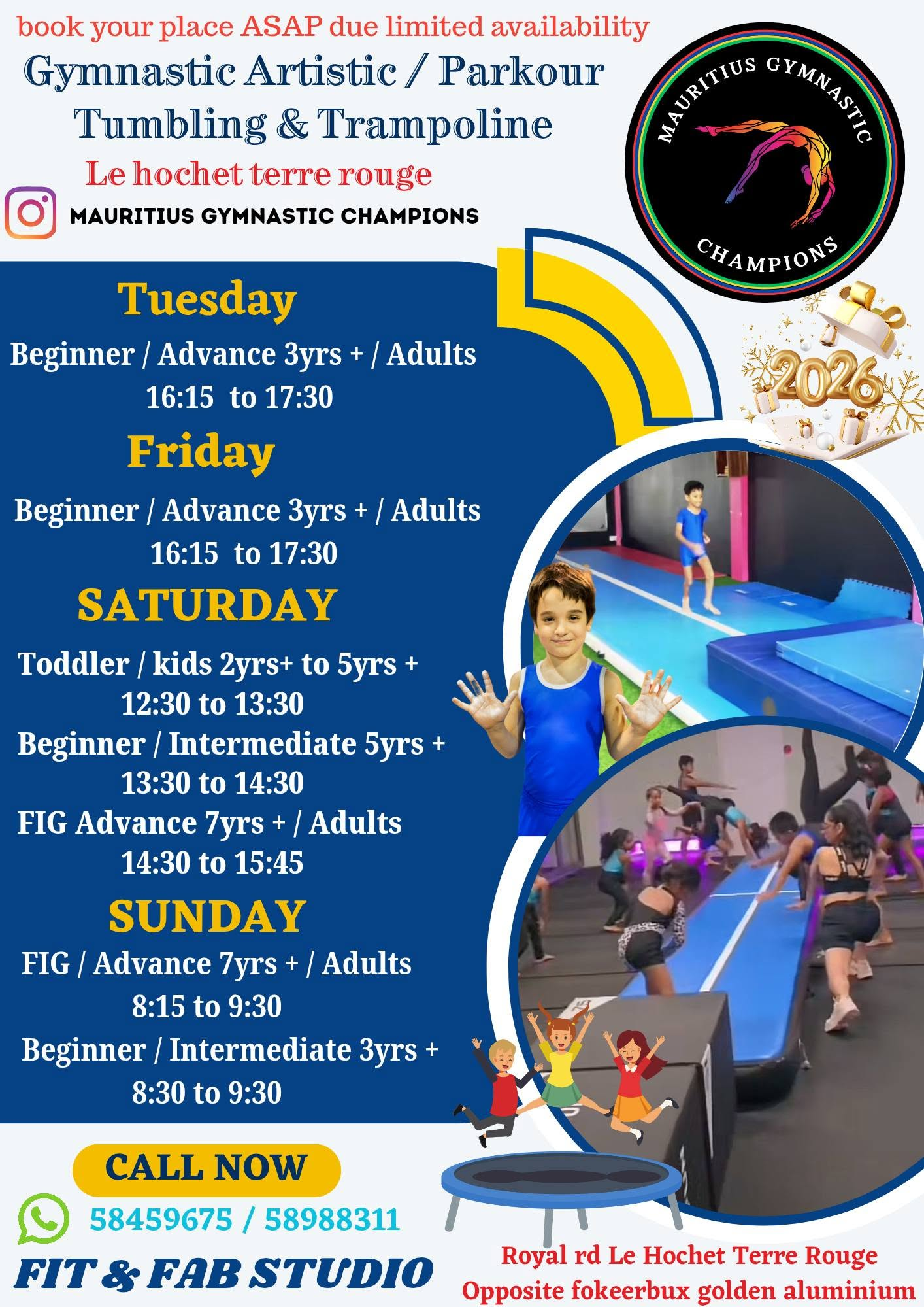Gymnastic Artistic, Parkour, Tumbling & Trampoline Classes – Le Hochet - Photo 1