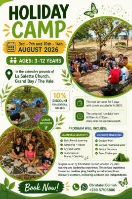 Christabel Cornish Holiday Camp – August 2026