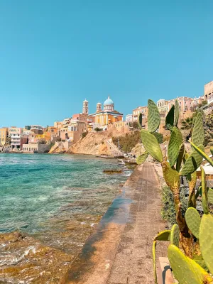 Joining a hub in Syros, Greece