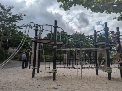 Kids hangout at Ebène Recreational Park, Mauritius